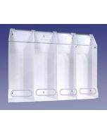 AK, LTD. AK-JN4-C Acrylic Multi-Purpose Dispenser with 4 Slots, 10" x 40" x 30"