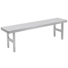 CleanPro SGBPH Stainless Steel Gowning Bench with 0.38" x 3" Perforated Top