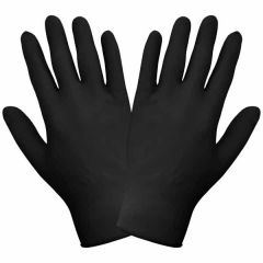 Powder-Free Disposable 5 Mil Nitrile Industrial-Grade Gloves, Black