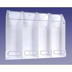 AK, LTD. AK-JN4-C Acrylic Multi-Purpose Dispenser with 4 Slots, 10" x 40" x 30"